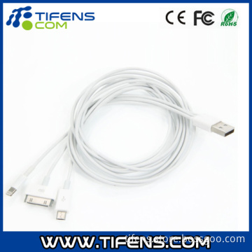 1-to-3 Micro USB/30-Pin/8-Pin Data Charing Cable for iPhone 5